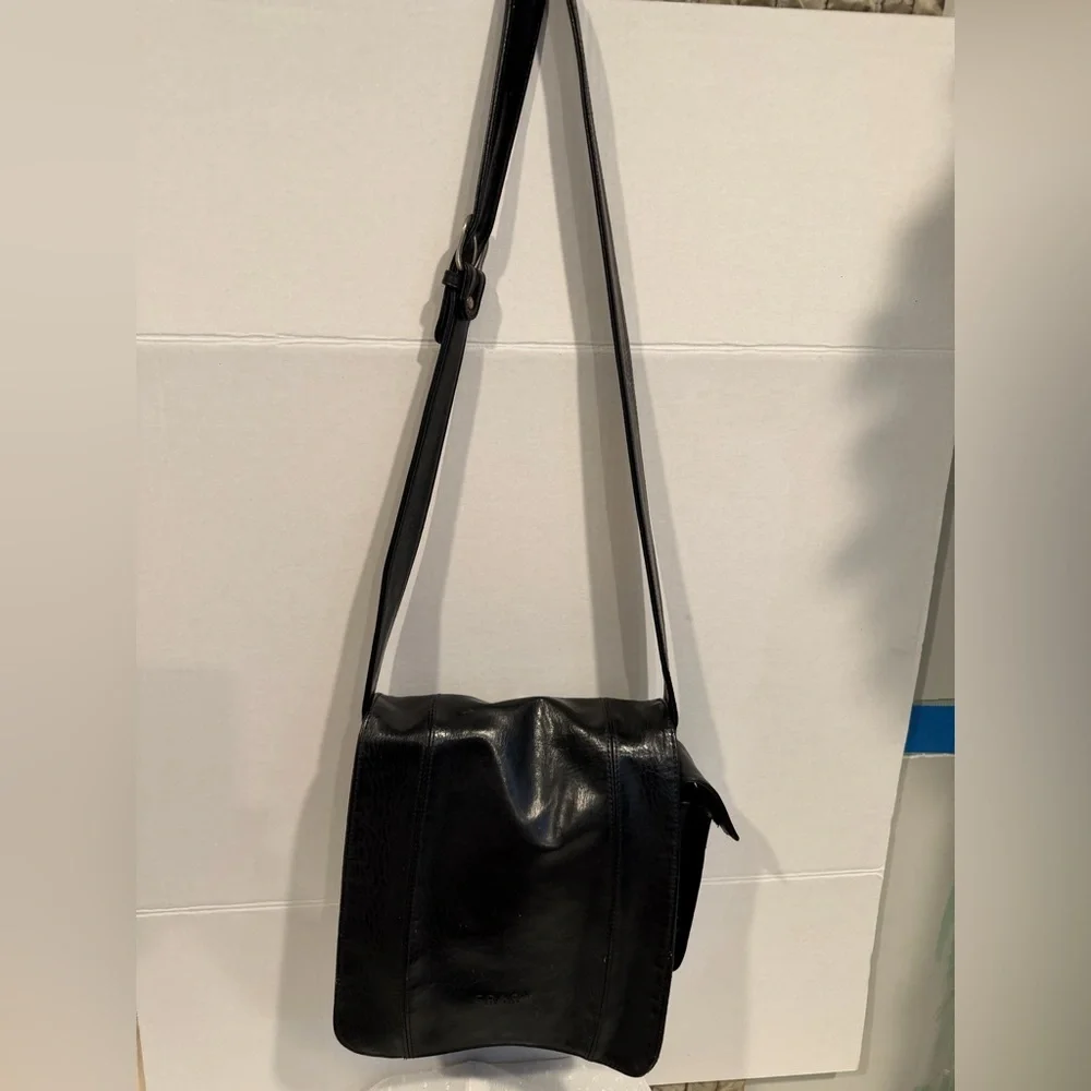 Coach Black Leather Messenger Bag
